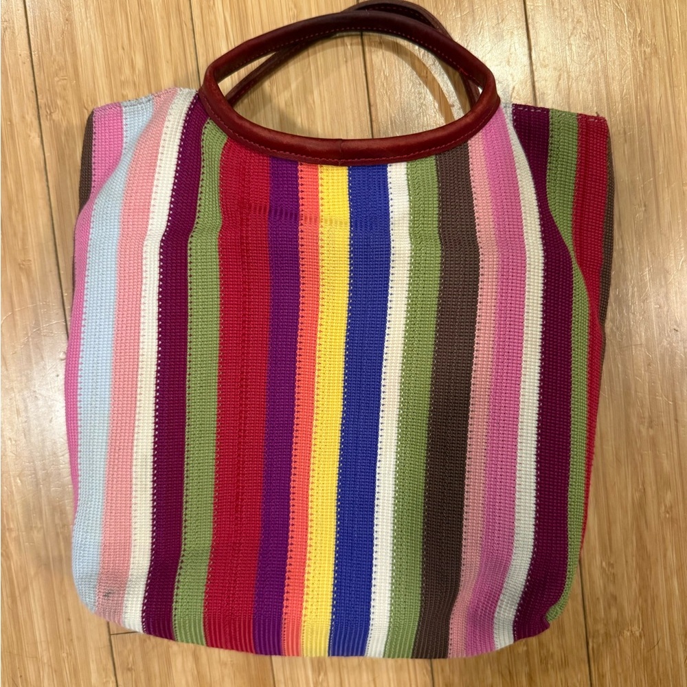 Brontibay Paris Colorful Striped Hand Bag